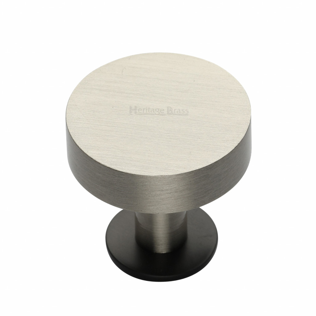 M Marcus Heritage Brass Disc Design Cabinet Knob with Rose 32mm 